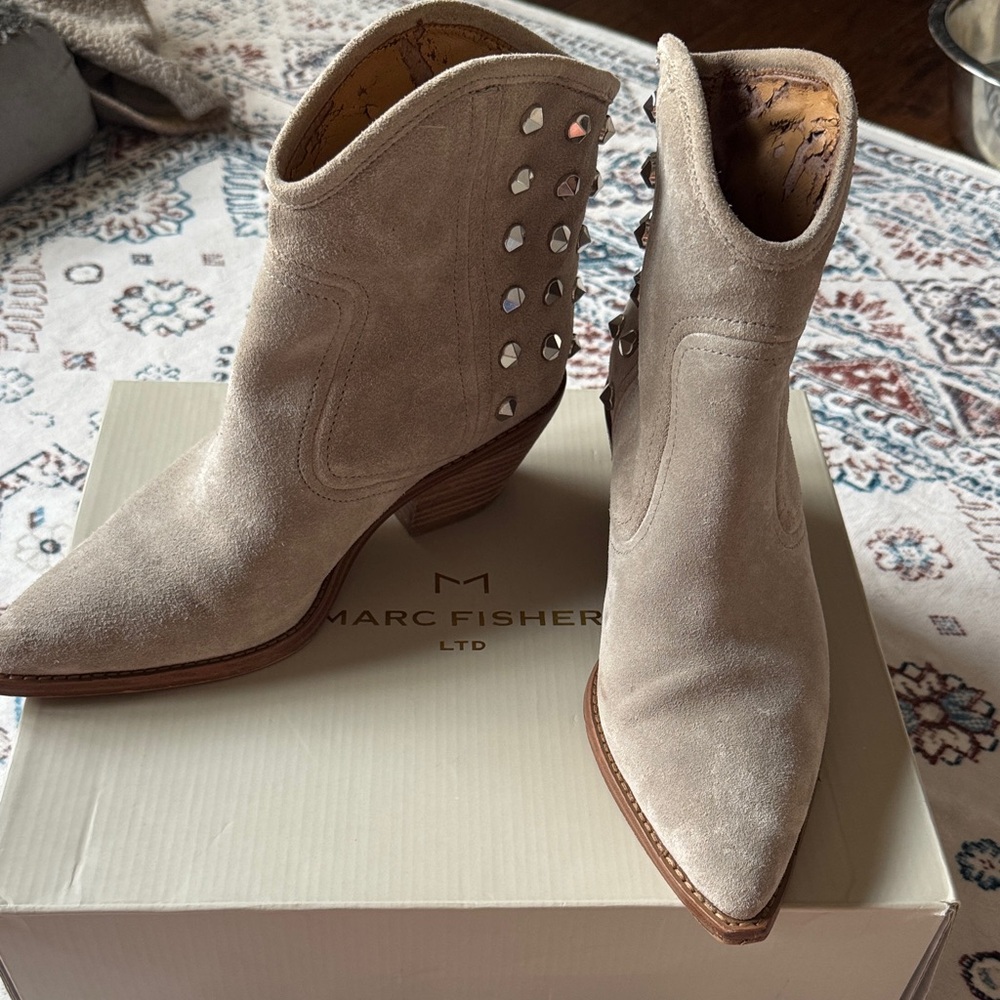 Marc Fisher Bailey Suede Embellished Booties